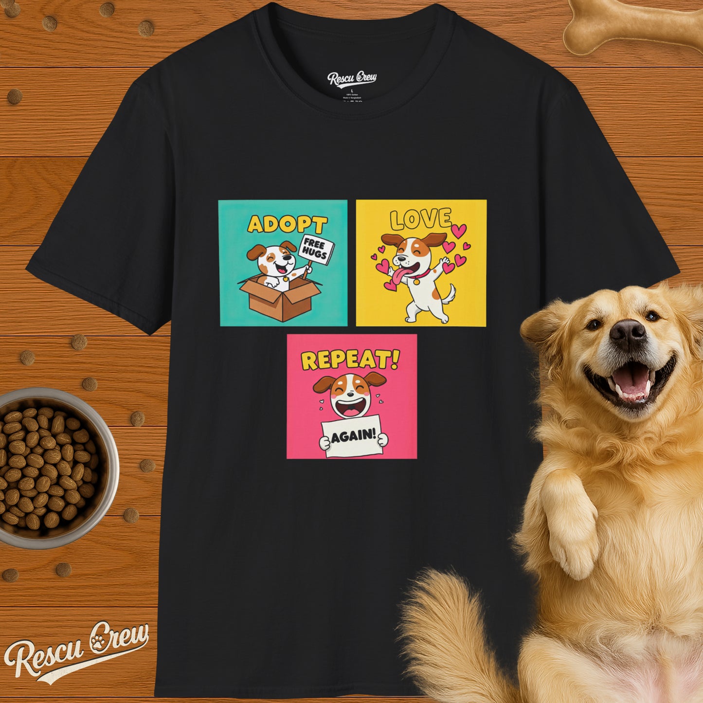 ADOPT LOVE REPEAT T-SHIRT