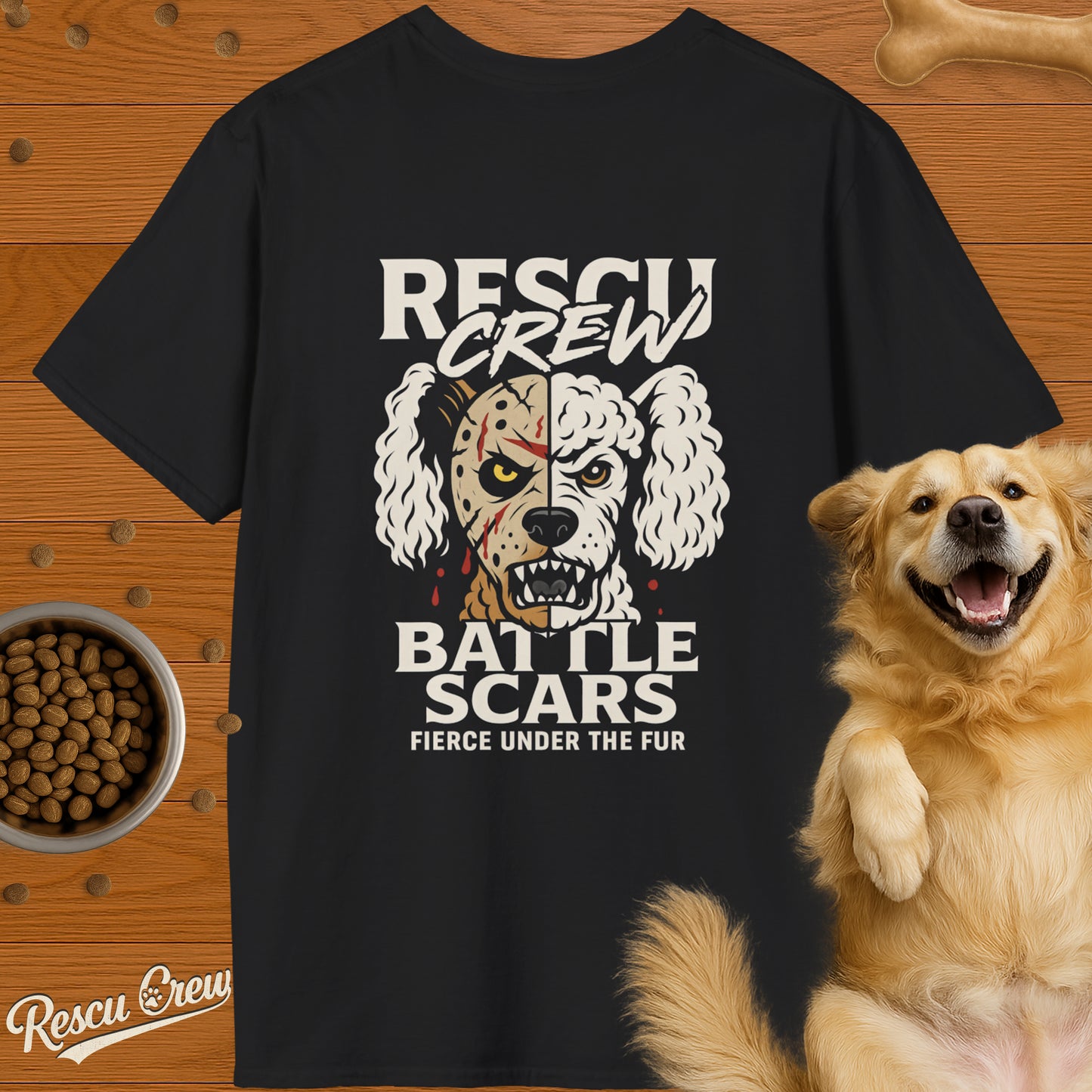 BATTLE SCARS POODLE T-SHIRT