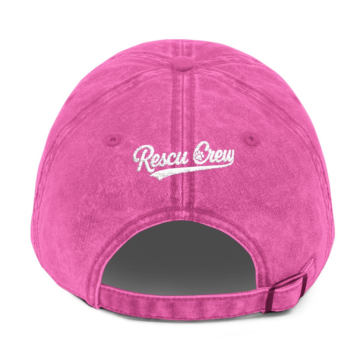 RESCUE DOG MOM VINTAGE HAT (PINK)