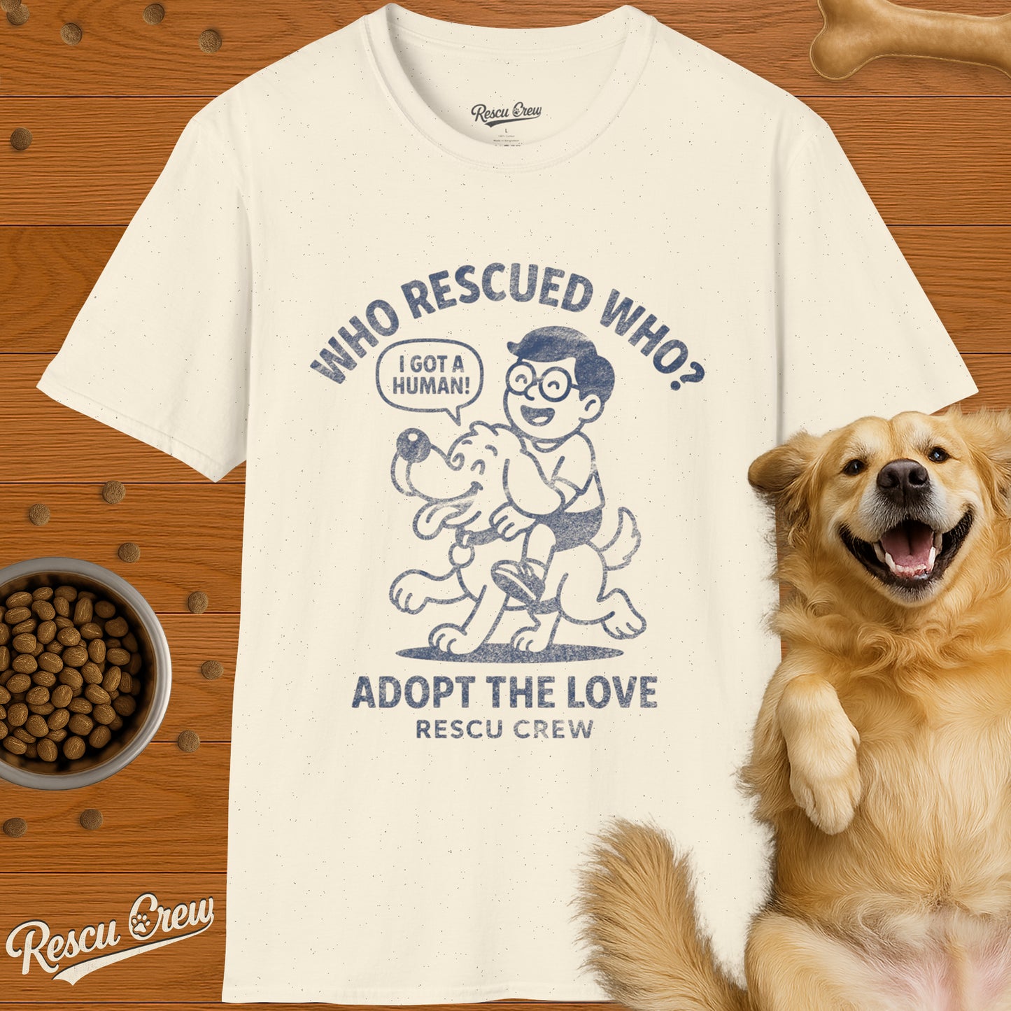 WHO RESCUED WHO BOY T-SHIRT