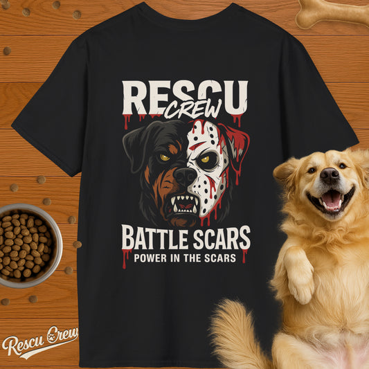 BATTLE SCARS ROTTWEILER T-SHIRT