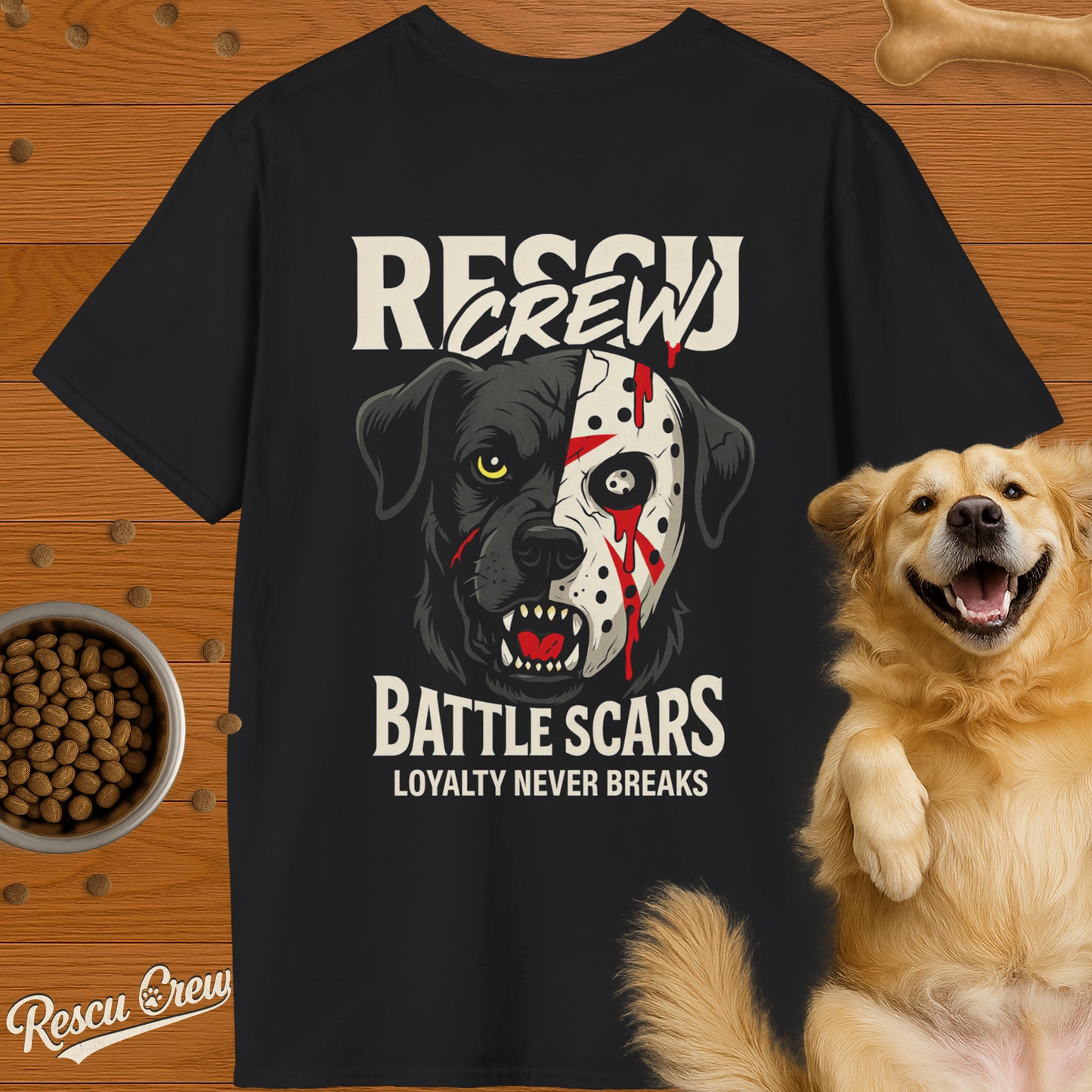 BATTLE SCARS BLACK LAB T-SHIRT