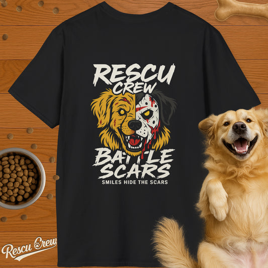 BATTLE SCARS GOLDEN RETRIEVER T-SHIRT