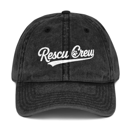 RESCU CREW ORIGINAL VINTAGE HAT (BLACK)