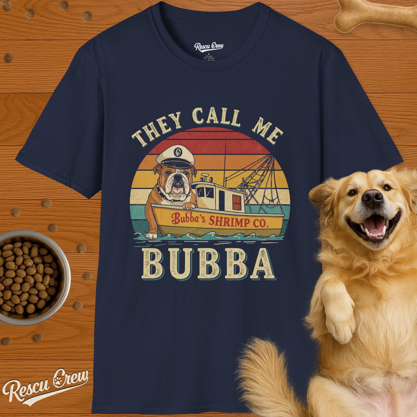 THEY CALL ME BUBBA T-SHIRT (NAVY)