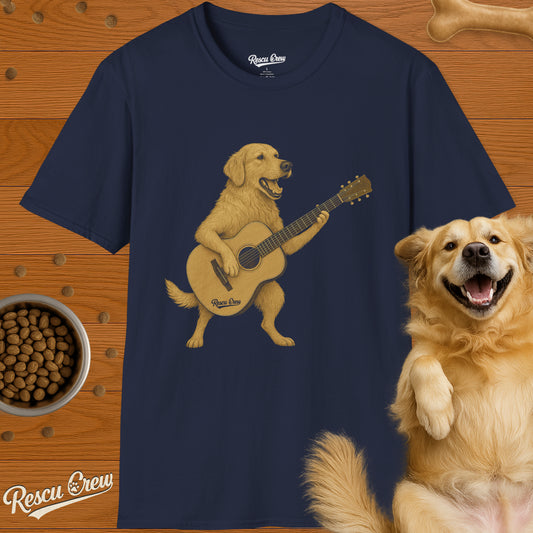 GOLDEN RETRIEVER GUITAR T-SHIRT