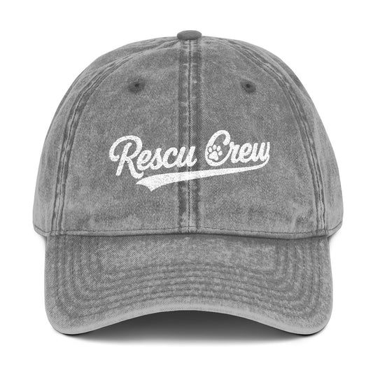 RESCU CREW ORIGINAL VINTAGE HAT (CHARCOAL)