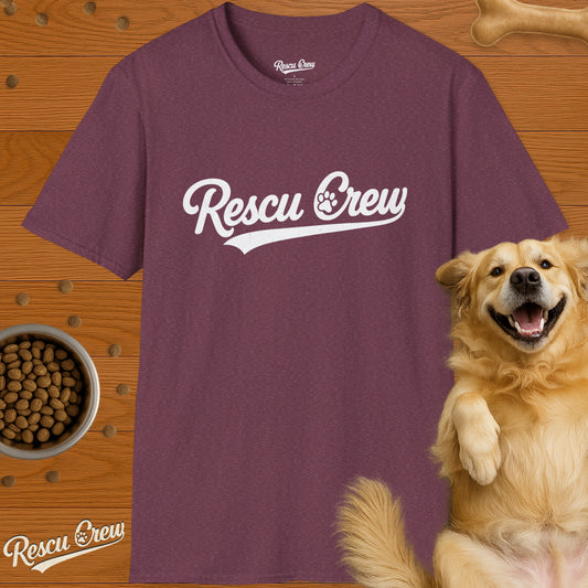 RESCU CREW ORIGINAL VINTAGE T-SHIRT (HEATHER MAROON)